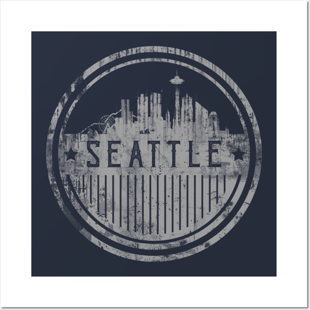 Seattle Grunge Cityscape Wall Art by DimDom